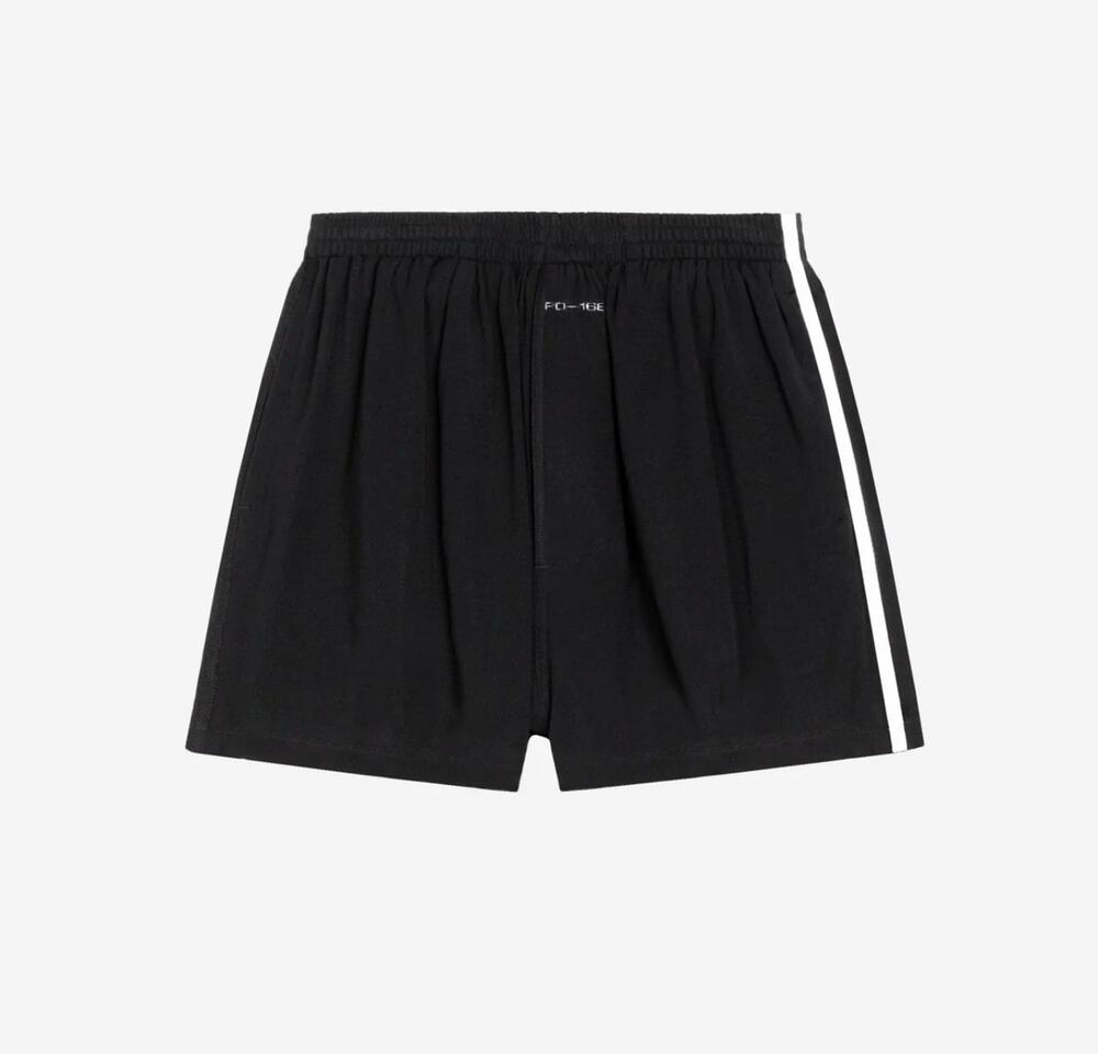 PD-168 Elastic Shorts Soft Rib Knit Unisex black Large